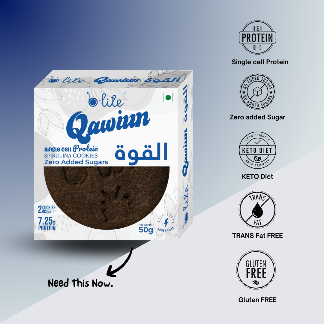 B-lite Qawiun 2 Cookie Shot-Sports and Fitness Diet- Box of 10 pack