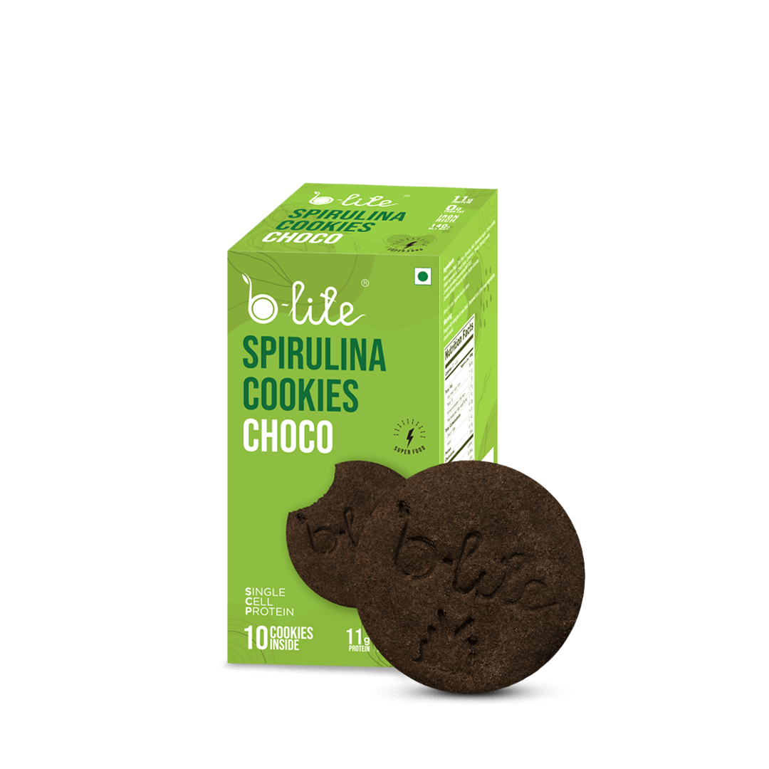 B-lite Spirulina Protein Choco Chip Cookies