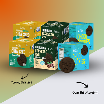 B-lite Breakfast WEEKLY Combo: 3 Flavor Meal Replacement Cookies (Pack of 2 Each)